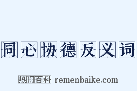 同心协德反义词是什么意思的图片